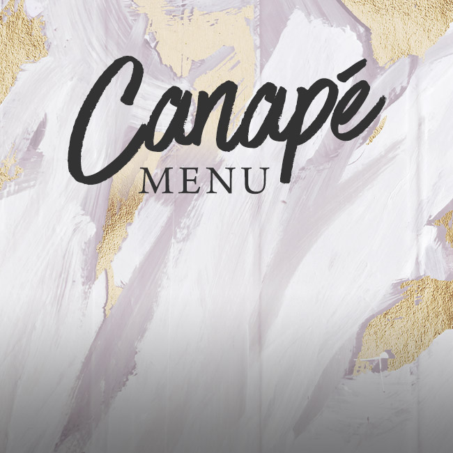 Canapé menu at The Cowper Arms